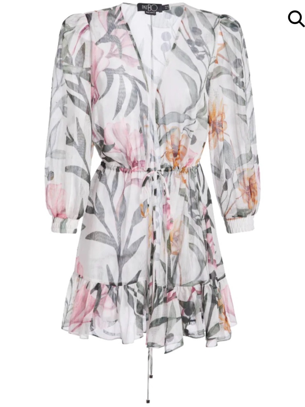PatBO Jasmine cover up short robe XL